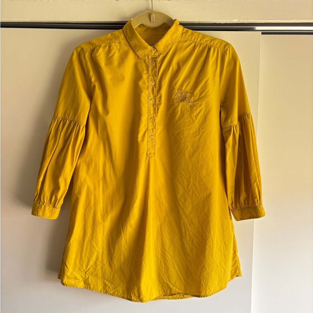 Burberry Yellow Tunic Top Vibrant Casual Style